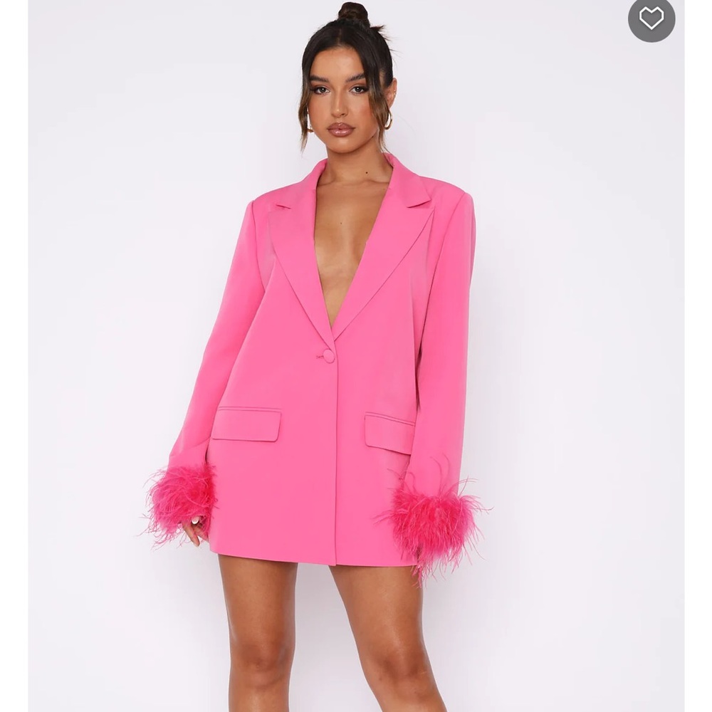 White Fox Pink Blazer Dress